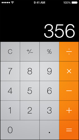 iOS7 Calculator Screen