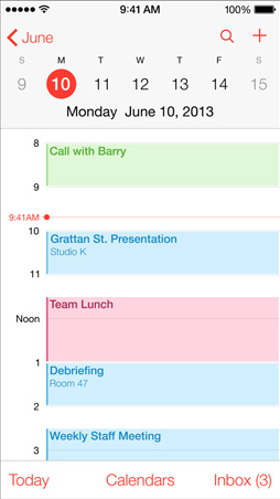 iOS7 Calendar Screen