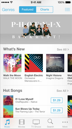 iOS7 iTunesStore Screen