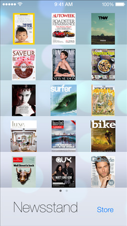 iOS7 Newsstand Screen