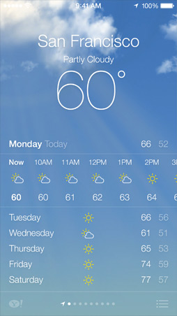 iOS7 Weather Screen